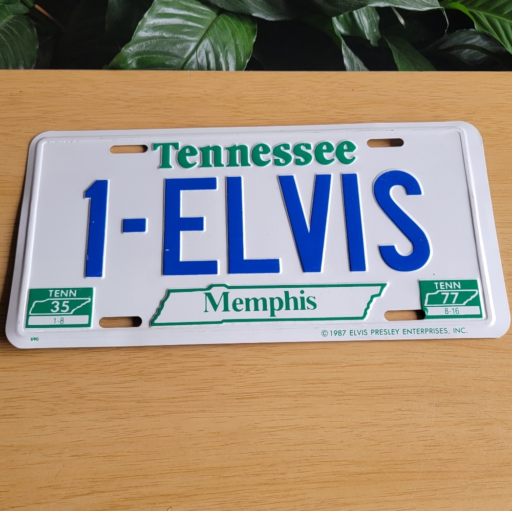 Vintage Tennessee Elvis License Plate